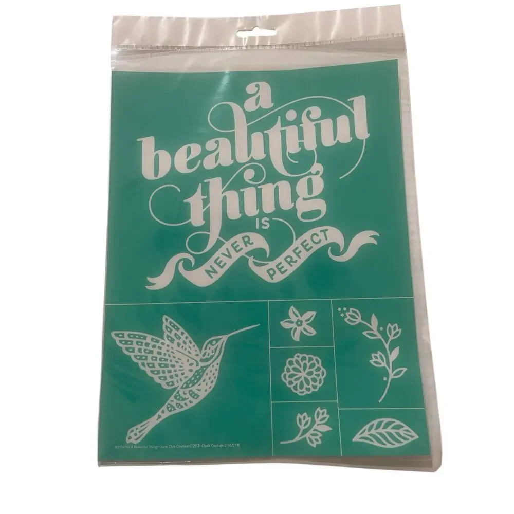 NWT 6 Chalk‎ Couture 8.5 X11 Transfer Stencils